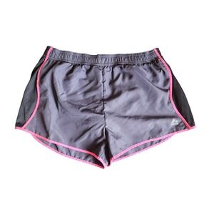 RBX Womens Running Shorts Gray Pink‎ X-Dri Mesh Trim Athletic Size M